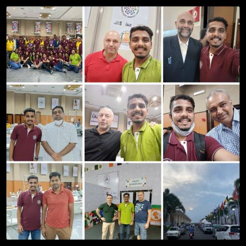 Vedant Joshi along with International Arbiter Freyd, Laurent Chairman Planning and Development Commission (PDC) and David Llada FIDE Chief Marketing and Communications Officer and Arjuna Award winner & 1st Grandmaster from Maharashtra Pravin Thipsay and GM RR Laxman, GM Vishnu Prasanna