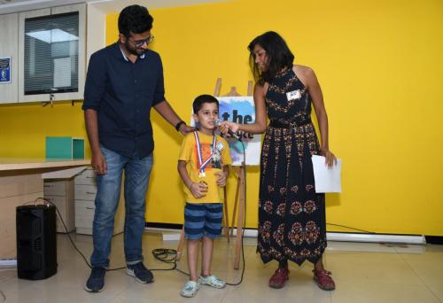 Anjaney Singh securing 1st place in U-6 category in One day rapid chess tournament Mumbai